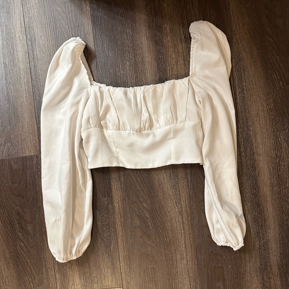 Princess Polly White Long Sleeve Top